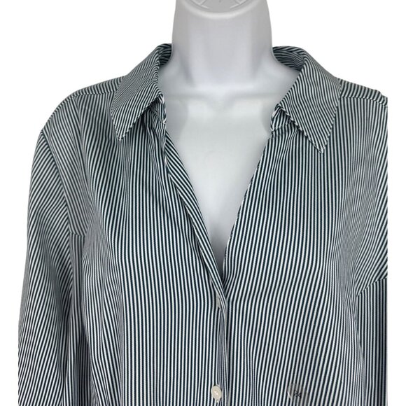 Lane Bryant No Peek Collection Button Down Long Sleeve Shirt Size 24 - Picture 3 of 12